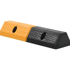 Signalétique-vidaXL Butoir de stationnement 2 pcs Caoutchouc 49 x 15 x 9 cm