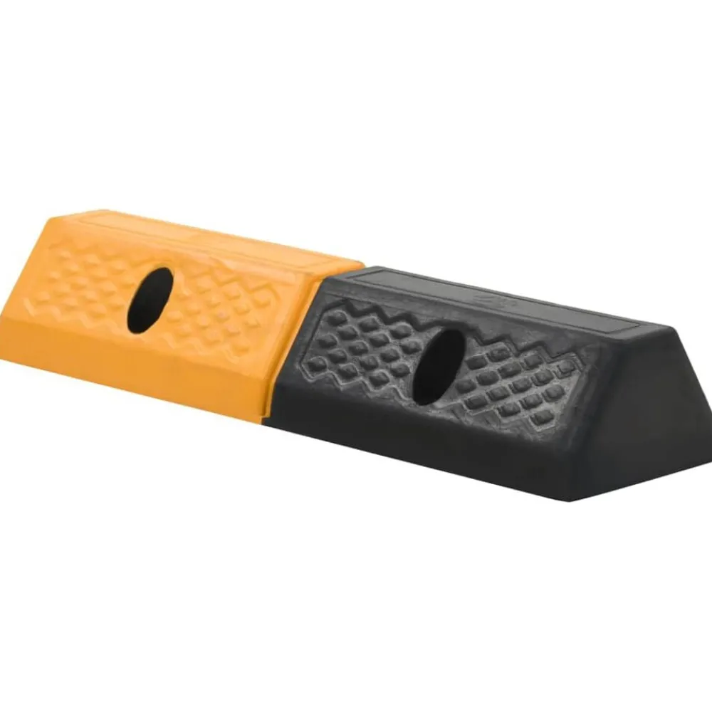 Signalétique-vidaXL Butoir de stationnement 2 pcs Caoutchouc 49 x 15 x 9 cm