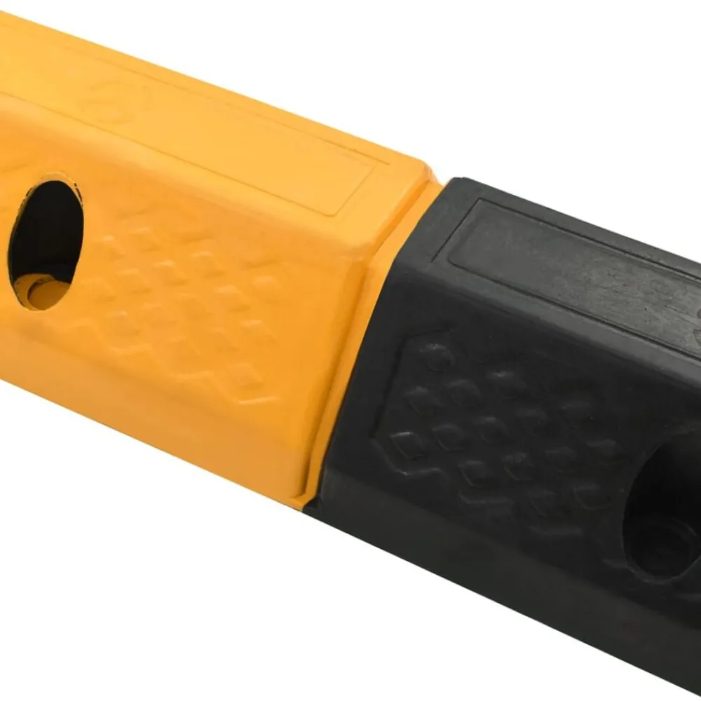 Signalétique-vidaXL Butoir de stationnement 2 pcs Caoutchouc 49 x 15 x 9 cm
