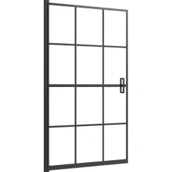 Plomberie-vidaXL Cabine de douche ESG 80x140 cm Noir