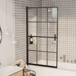 Plomberie-vidaXL Cabine de douche ESG 80x140 cm Noir