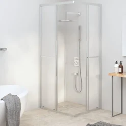 vidaXL Cabine de douche ESG dépoli 90x70x180 cm