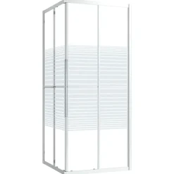 Plomberie-vidaXL Cabine de douche ESG 80x80x180 cm argenté et blanc