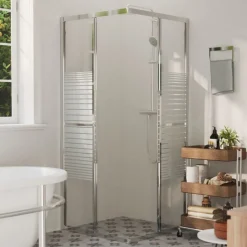 Plomberie-vidaXL Cabine de douche ESG 80x80x180 cm argenté et blanc