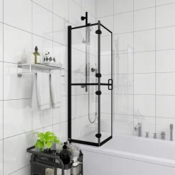 vidaXL Cabine de douche pliable ESG 80x140 cm Noir