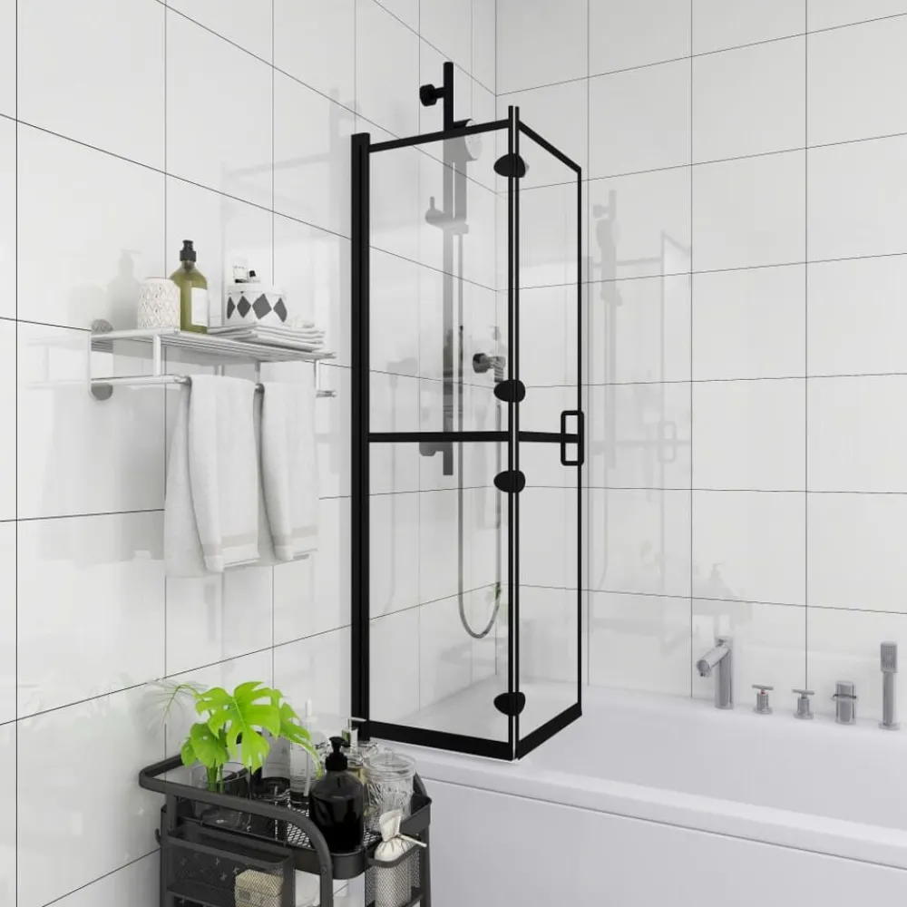 vidaXL Cabine de douche pliable ESG 80x140 cm Noir