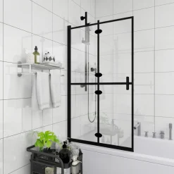 vidaXL Cabine de douche pliable ESG 80x140 cm Noir