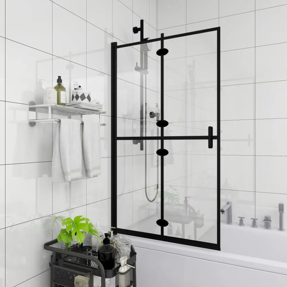 vidaXL Cabine de douche pliable ESG 80x140 cm Noir