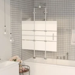 Plomberie-vidaXL Cabine de douche pliable ESG 100x140 cm Blanc