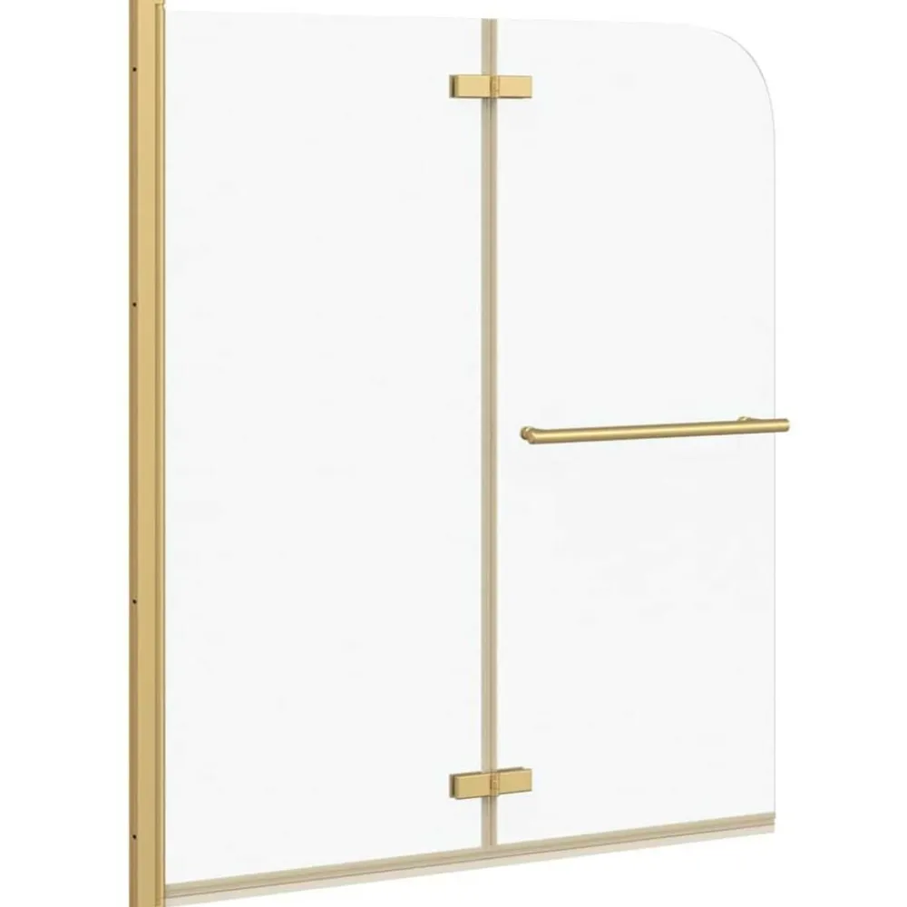 Plomberie-vidaXL Cabine de douche pliable 2 panneaux ESG 120x140 cm