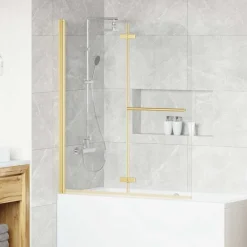 Plomberie-vidaXL Cabine de douche pliable 2 panneaux ESG 120x140 cm