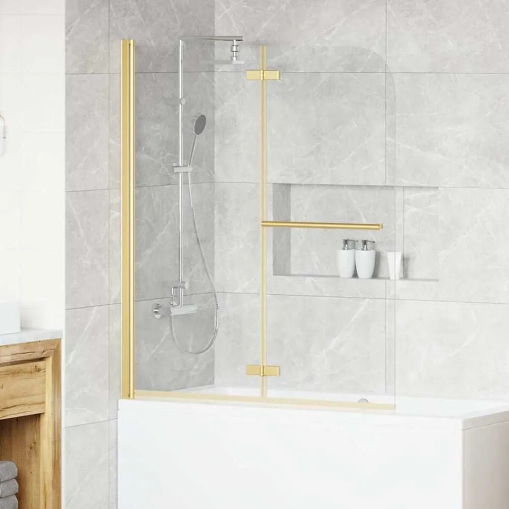 Plomberie-vidaXL Cabine de douche pliable 2 panneaux ESG 120x140 cm