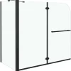 vidaXL Cabine de douche pliante ESG 120x68x130 cm noir