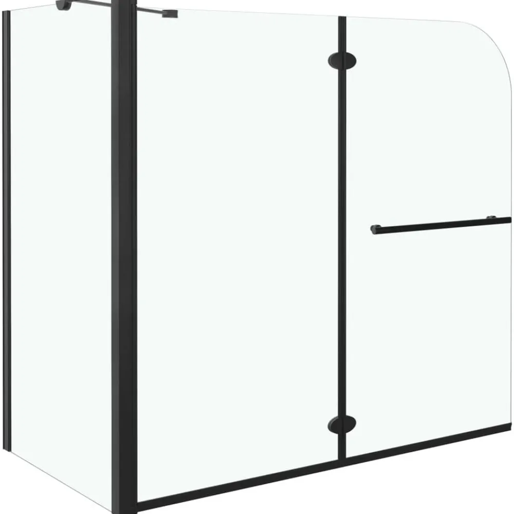 vidaXL Cabine de douche pliante ESG 120x68x130 cm noir