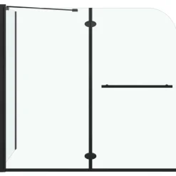vidaXL Cabine de douche pliante ESG 120x68x130 cm noir