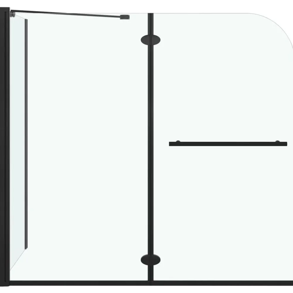 vidaXL Cabine de douche pliante ESG 120x68x130 cm noir