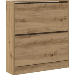 vidaXL Cabinet à chaussures avec étagère Chêne fumé 80 x 21 x 87,5 cm