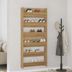 vidaXL Cabinet à chaussures 2 pcs Chêne artisanal 85 x 18 x 90 cm