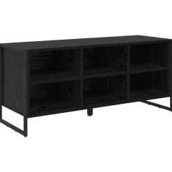 vidaXL Cabinet à chaussures avec stockage Chêne noir 100 x 35 x 44 cm