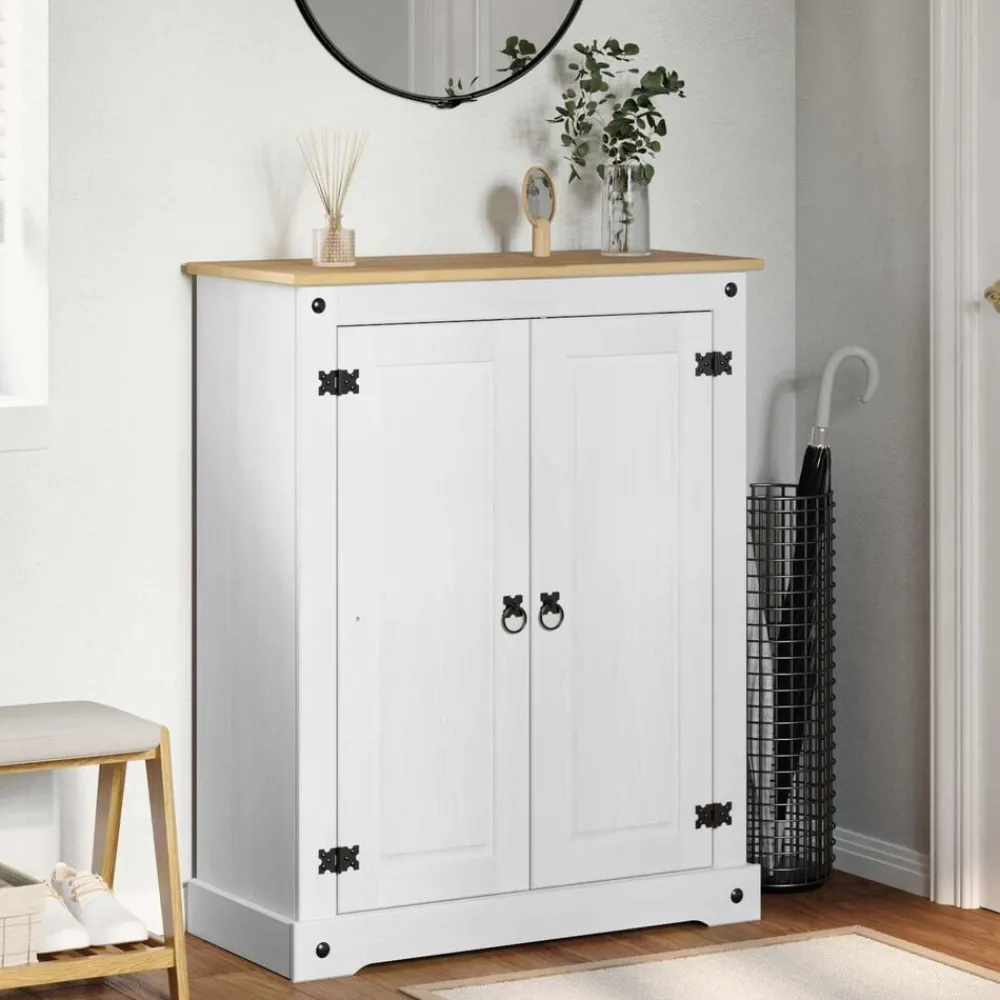 vidaXL Cabinet à chaussures 86 x 38.5 x 1080 cm Pin massif