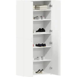 vidaXL Cabinet à chaussures 80 x 35.5 x 180 cm Bois d'ingénierie