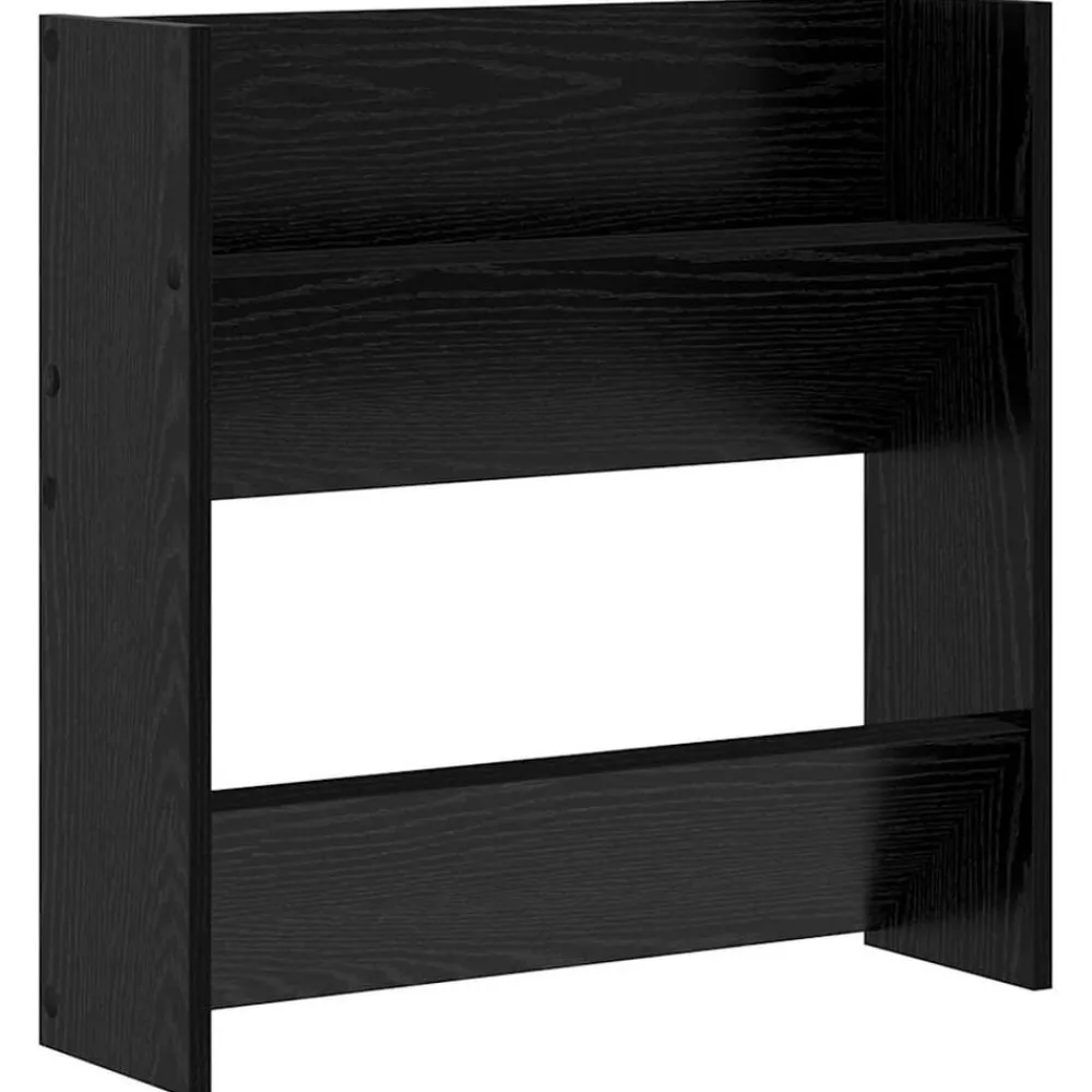 vidaXL Cabinet à chaussures avec étagère Chêne noir 60 x 18 x 60 cm