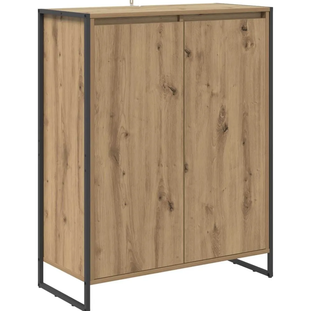 Armoires & Meubles De Rangement-vidaXL Cabinet à chaussures avec porte Chêne artisan 79 x 36 x 100 cm chêne artisanal