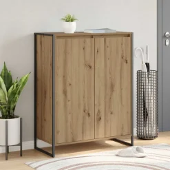 Armoires & Meubles De Rangement-vidaXL Cabinet à chaussures avec porte Chêne artisan 79 x 36 x 100 cm ch&ecirc;ne artisanal