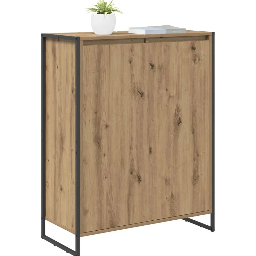 Armoires & Meubles De Rangement-vidaXL Cabinet à chaussures avec porte Chêne artisan 79 x 36 x 100 cm chêne artisanal