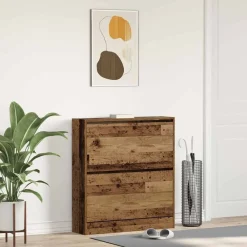 Produits Ménagers-vidaXL Cabinet à chaussures avec étagère 80 x 21 x 87,5 cm Bois ancien