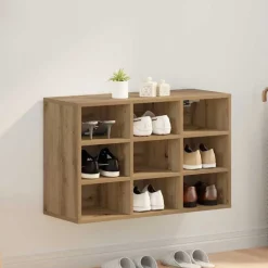 vidaXL Cabinet à chaussures Chêne artisanal 77,5 x 30 x 51 cm