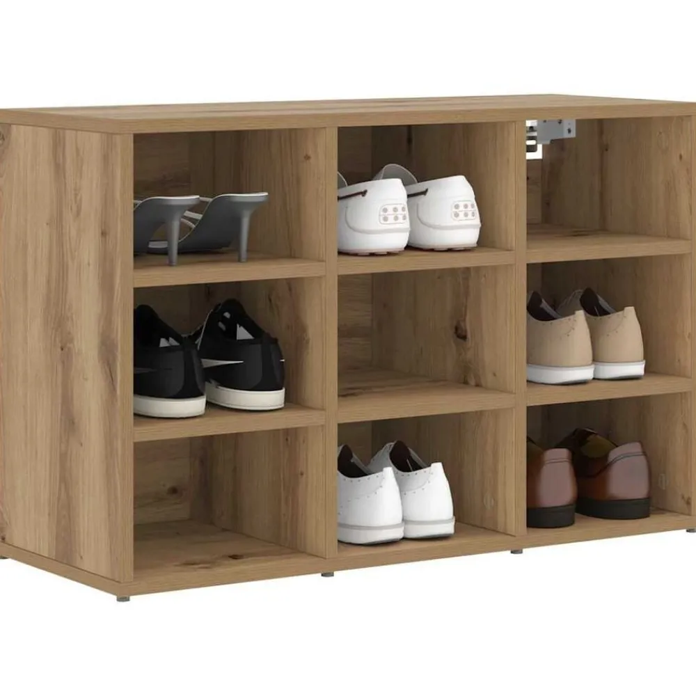 vidaXL Cabinet à chaussures Chêne artisanal 77,5 x 30 x 51 cm