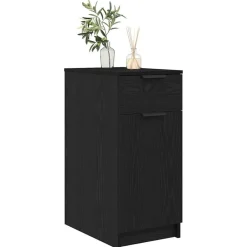 Armoires & Meubles De Rangement-vidaXL Cabinet de Bureau Chêne noir 33 x 50 x 75 cm Bois d'ingénierie Ch&ecirc;ne noir
