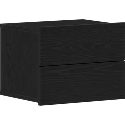 Tables-vidaXL Cabinet de chevet Chêne noir 40 x 30 x 30 cm Bois d'ingénierie Ch&ecirc;ne noir