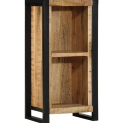 vidaXL Cabinet de chevet avec étagère Marron Bois de manguier massif