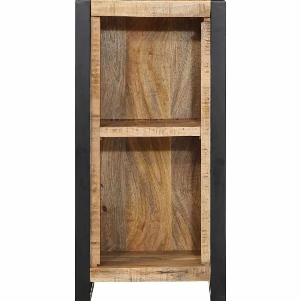 vidaXL Cabinet de chevet avec étagère Marron Bois de manguier massif