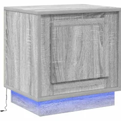 vidaXL Cabinet de chevet Gris 44 x 34,5 x 45 cm Bois d'ingénierie