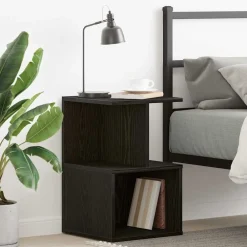 vidaXL Cabinet de chevet Chêne noir 35 x 35 x 55 cm Bois d'ingénierie