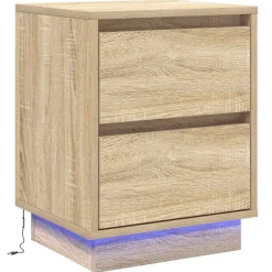 vidaXL Cabinet de chevet avec tiroir Chêne Sonoma 39 x 34,5 x 50 cm