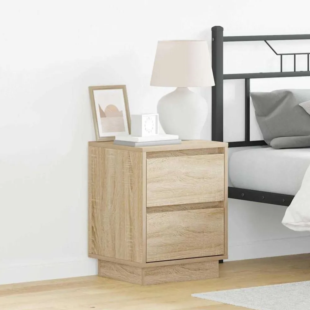 vidaXL Cabinet de chevet avec tiroir Chêne Sonoma 39 x 34,5 x 50 cm