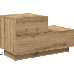 Tables-vidaXL Cabinet de chevet avec tiroir Chêne artisanal 70 x 36 x 40,5 cm ch&ecirc;ne artisanal