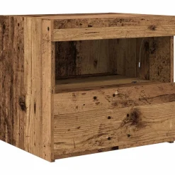 Tables-vidaXL Cabinet de chevet 50 x 40 x 45 cm Bois d'ingénierie Bois ancien