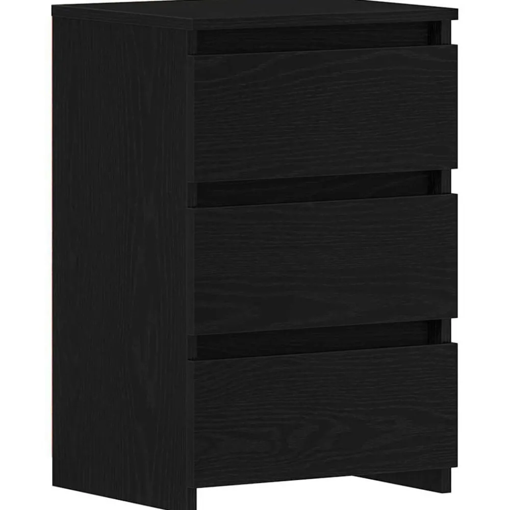 vidaXL Cabinet de chevet avec tiroir Chêne noir 40 x 35 x 62,5 cm