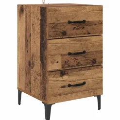 Tables-vidaXL Cabinet de chevet 40 x 40,5 x 66 cm Bois ancien