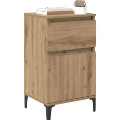 Tables-vidaXL Cabinet de chevet avec tiroir Chêne artisanal 40 x 35 x 70 cm chêne artisanal