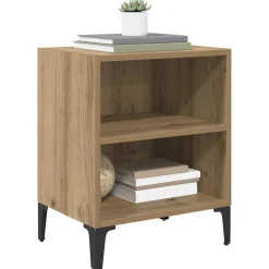 Tables-vidaXL Cabinet de chevet Chêne artisanal 40 x 30 x 50 cm ch&ecirc;ne artisanal