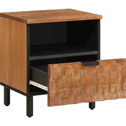 vidaXL Cabinet de chevet Marron 40 x 33 x 46 cm Bois de mangue massif