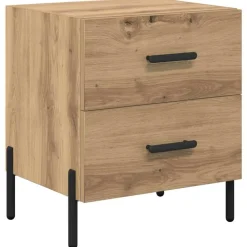 vidaXL Cabinet de chevet avec tiroir Chêne artisanal 40 x 35 x 47,5 cm