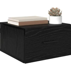 vidaXL Cabinet de chevet Chêne noir 35 x 35 x 20 cm Bois d'ingénierie