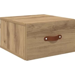 vidaXL Cabinet de chevet mural Chêne artisanal 35 x 35 x 20 cm